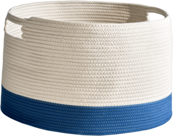 Cotton Round Laundry and Storage Basket - M