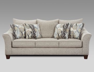Camero Platinum Fabric Pillowback Sofa