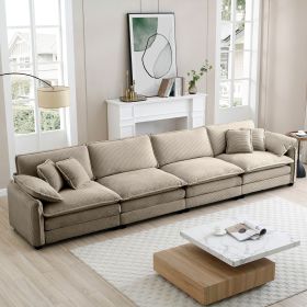 Corduroy Sofa,Modern Upholstered 4 Seater Corduroy Fabric Sofa,Office Living Room Apartment Comfortable Sofa