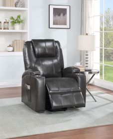 Gunmetal 2-Cup Holder Power Lift Recliner