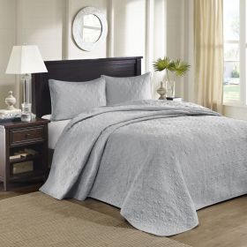 Reversible Bedspread Set Grey Queen