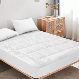 Solid-color embossed mattress bedspread,  King size (Color: White)