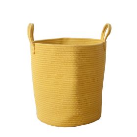 Large Baskets for Blanket Cotton Rope Woven Storage Baskets with Strong Handles Nursery Laundry Basket Kids Toy Hamper (Color: as picture)